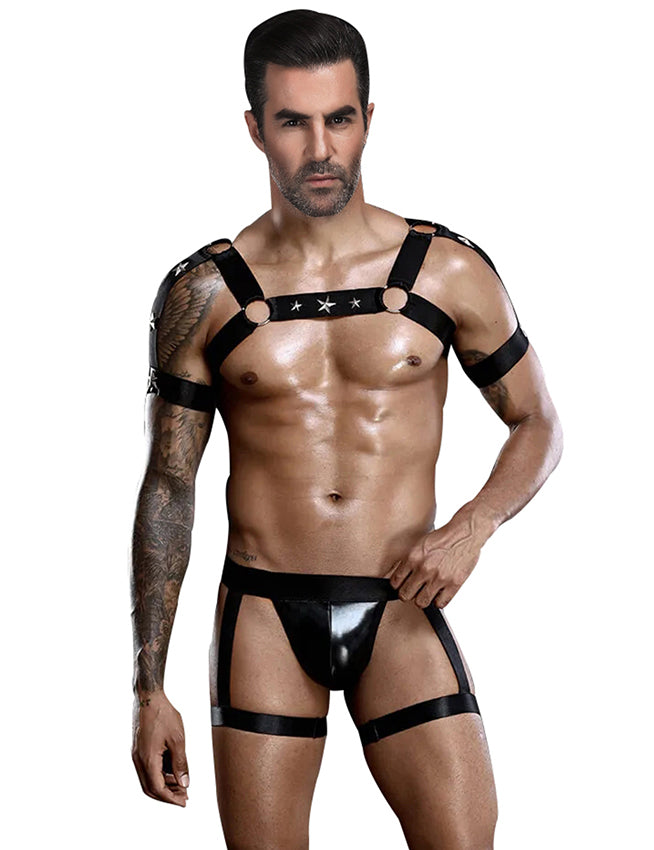 Oh Yeah - Harness Uomo in Ecopelle con Stelle
