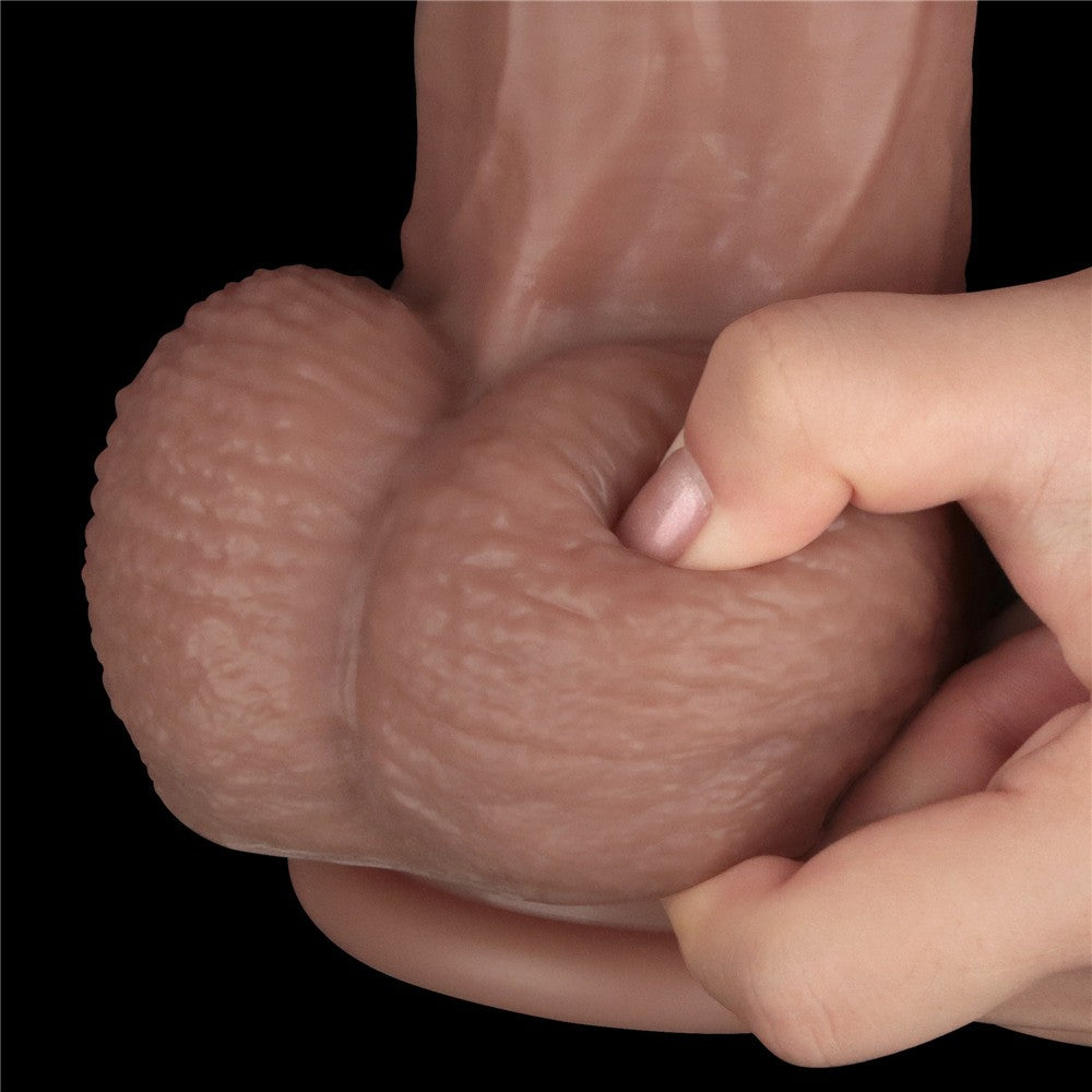 14,5'' Doppio Strato Silicone Flessibile Pene XXL (Carne)