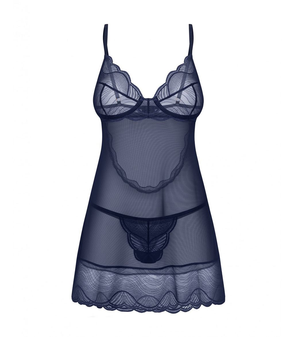 CAMICIA E PERIZOMA BLU DA NOTTE XL/2XL